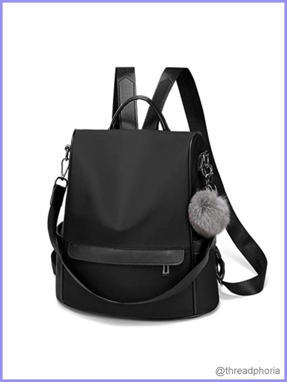 Women's Anti-Theft Nylon Laptop Backpack Purse Travel Shoulder Bag